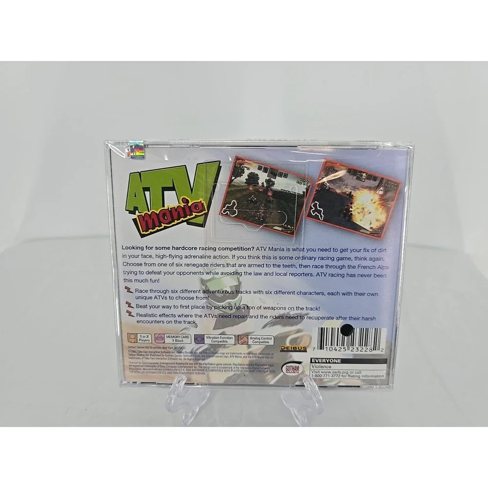 ATV‎ Mania Sony PlayStation 1, 2003 New Sealed Crack On Back Rare Game